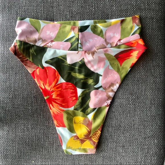 NEW Aerie floral high cut cheeky bikini bottom 🌺 - Picture 2 of 12
